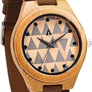 Treehut Wooden Watches for Men, Great Japanese Quartz Movement, Analog Stylish Watch with Adjustable Stainless Steel Clasp, Buckle, Leather Straps Wrist Wood Watch Made from Wood, Relojes para Hombre