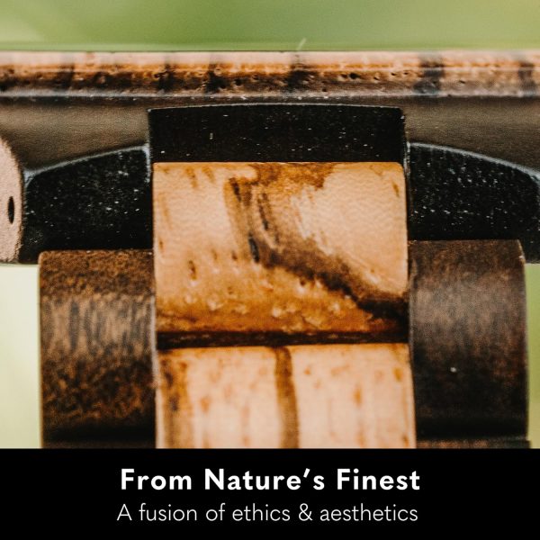 Treehut Wooden Watches for Men, Great Japanese Quartz Analog, Stylish Exotic Watch with Adjustable Stainless Steel Clasp, Buckle, Made from Ebony and Walnut Wood, Relojes Hombre Mujeres - Image 19