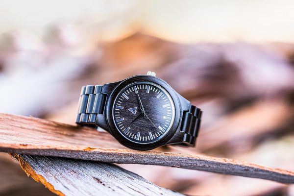 Treehut Wooden Watches for Men, Japanese Quartz Movement, Stylish Exotic Wrist Watch with Stainless Steel Buckle, Adjustable Straps, Watch Made from Ebony Wood, Relojes para Hombre - Image 8